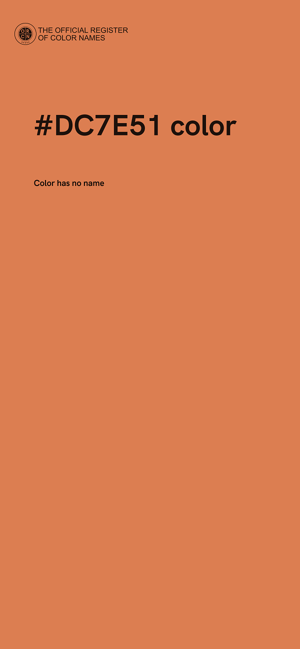 #DC7E51 color image