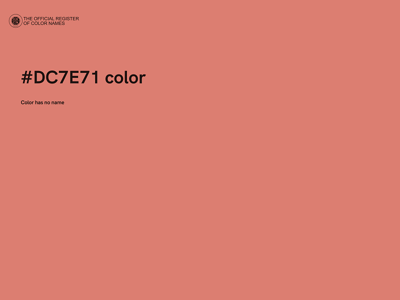 #DC7E71 color image