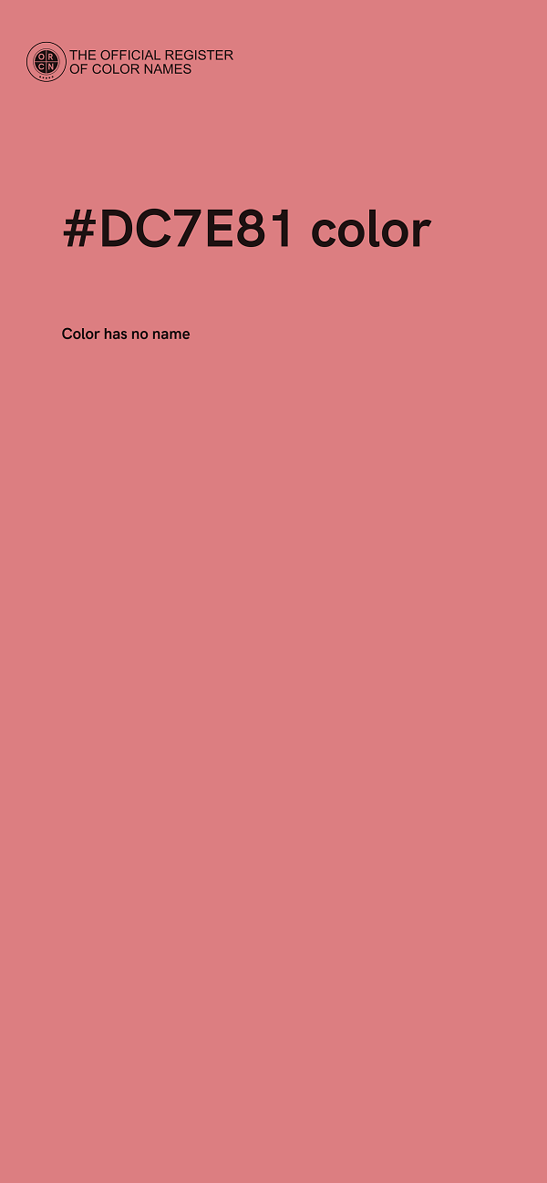 #DC7E81 color image