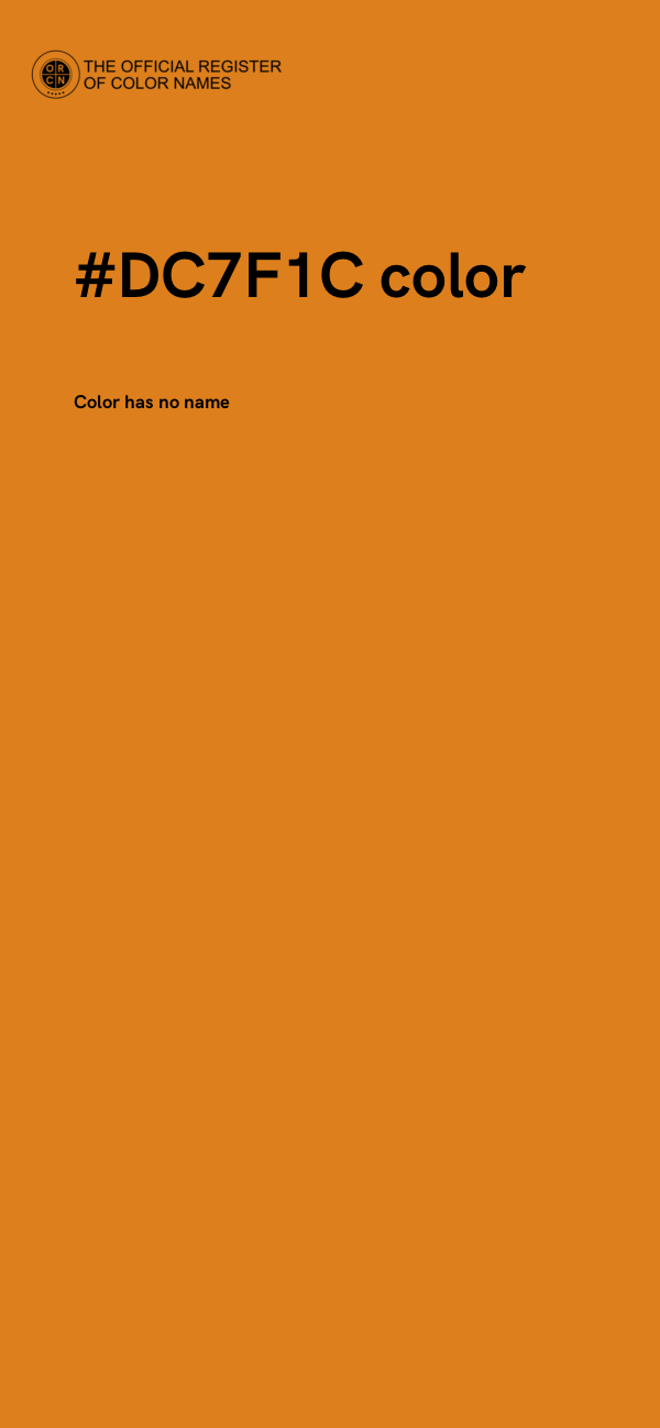 #DC7F1C color image
