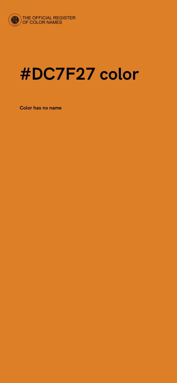 #DC7F27 color image