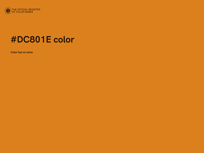 #DC801E color image