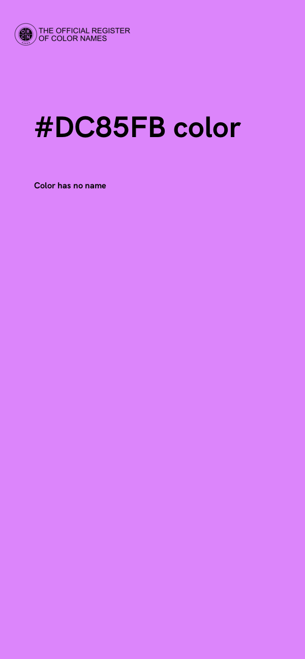 #DC85FB color image