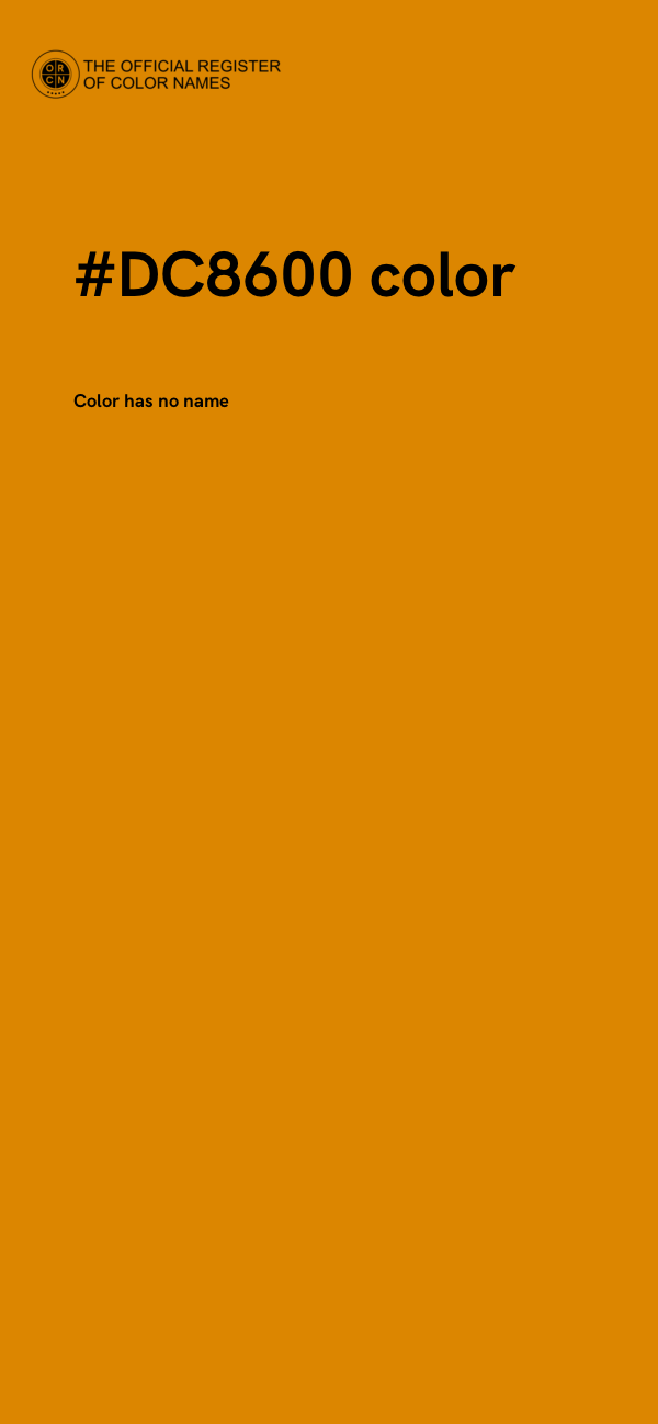 #DC8600 color image