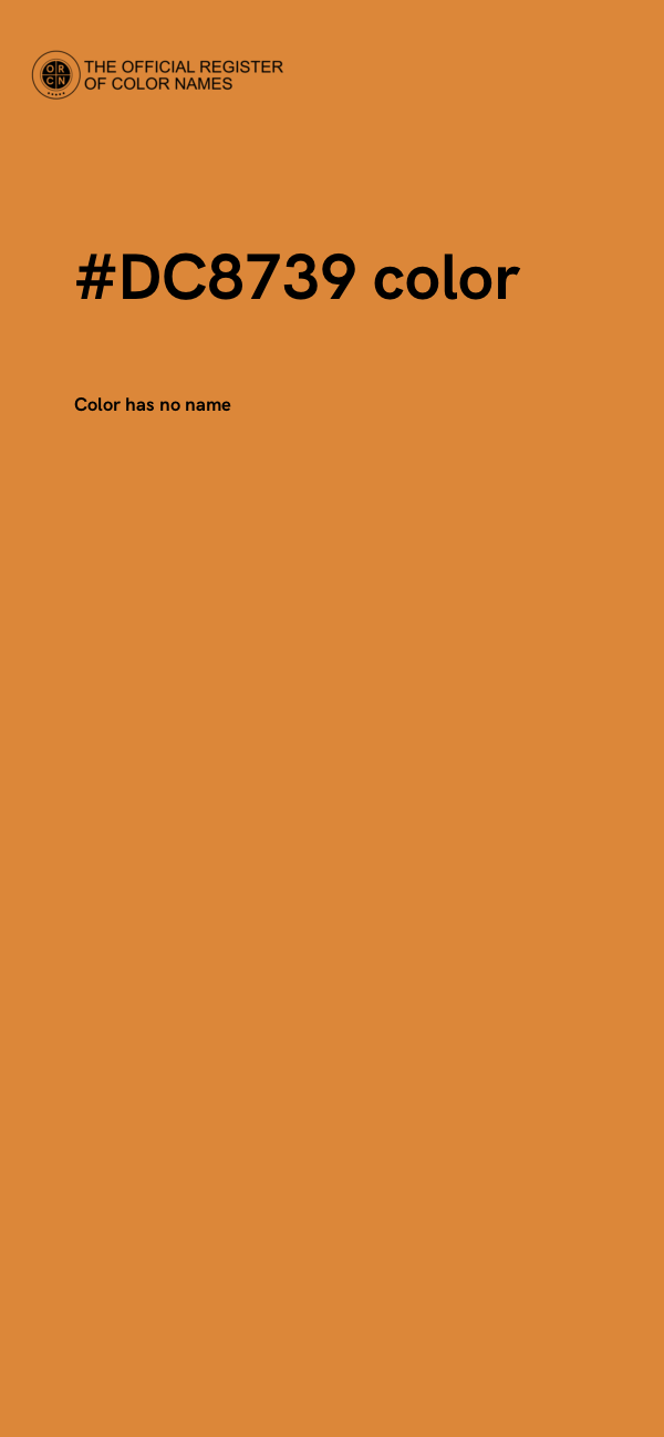 #DC8739 color image