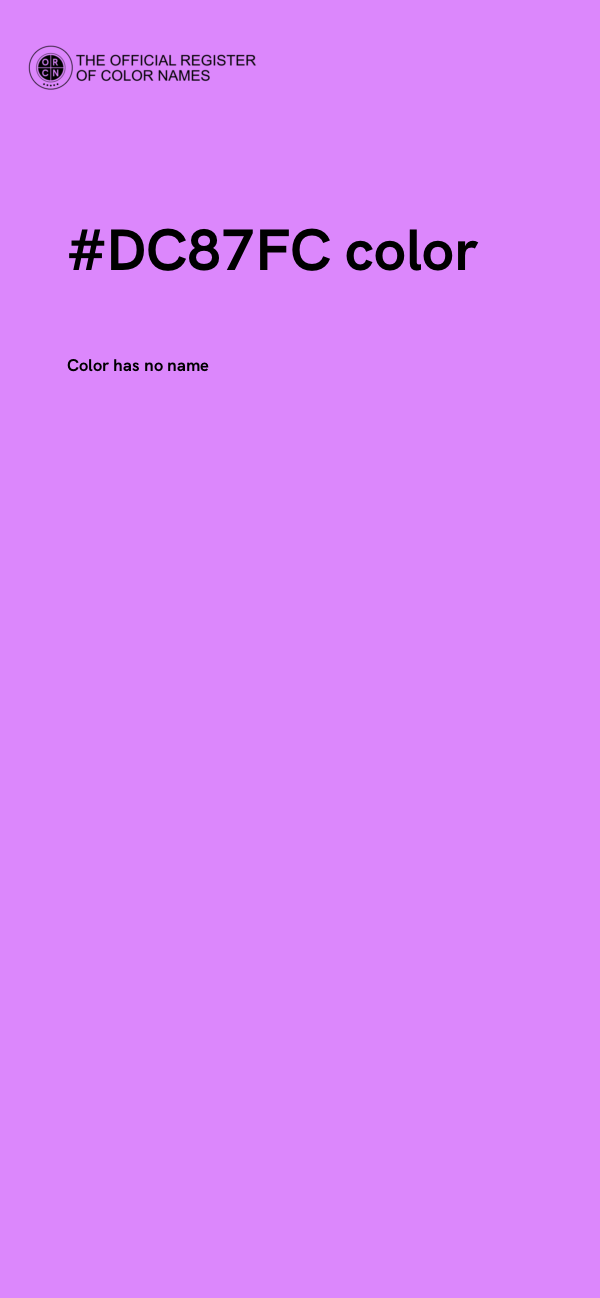 #DC87FC color image