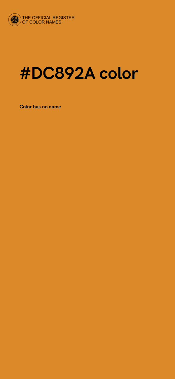 #DC892A color image