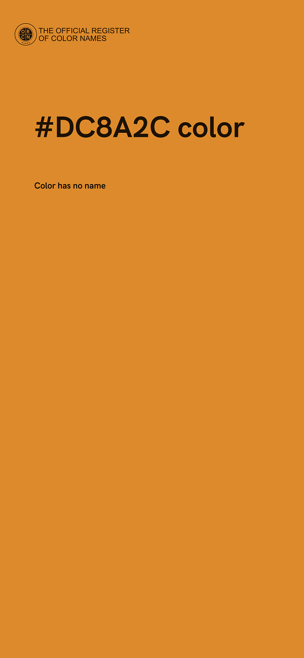 #DC8A2C color image