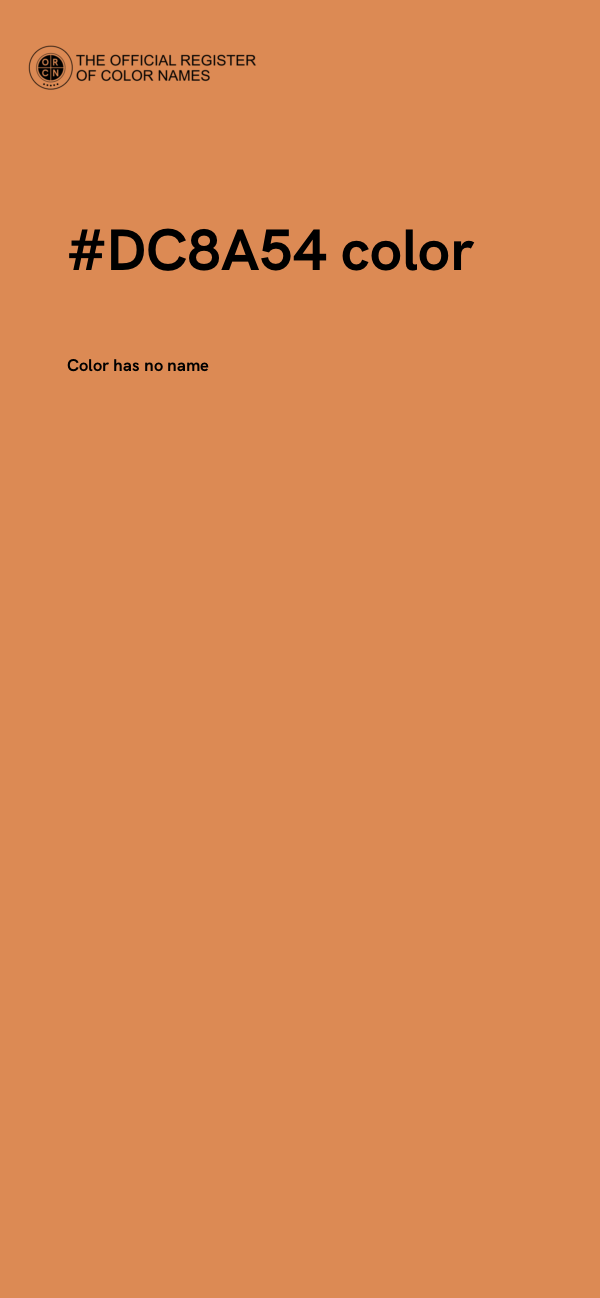 #DC8A54 color image