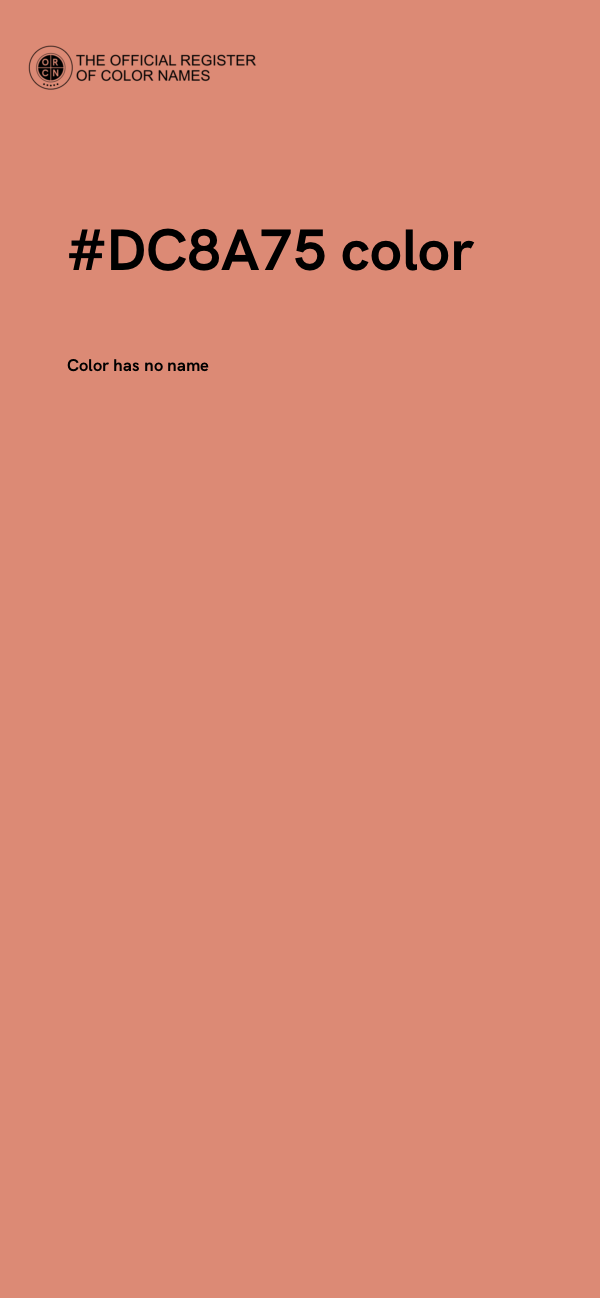 #DC8A75 color image