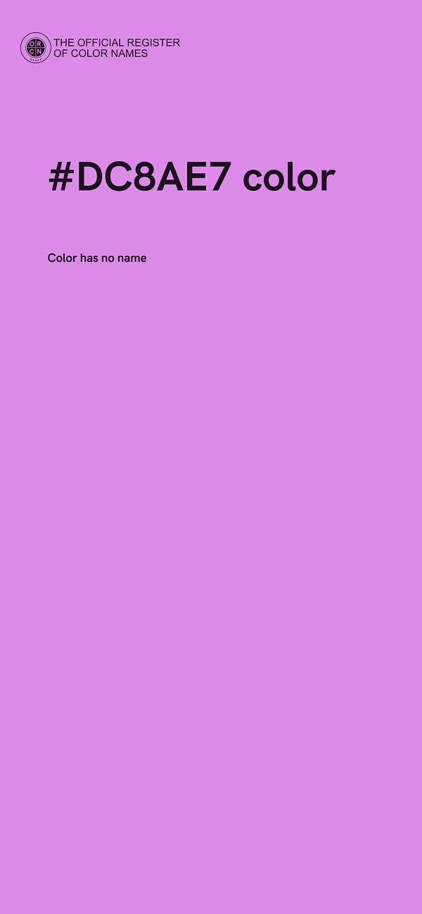 #DC8AE7 color image