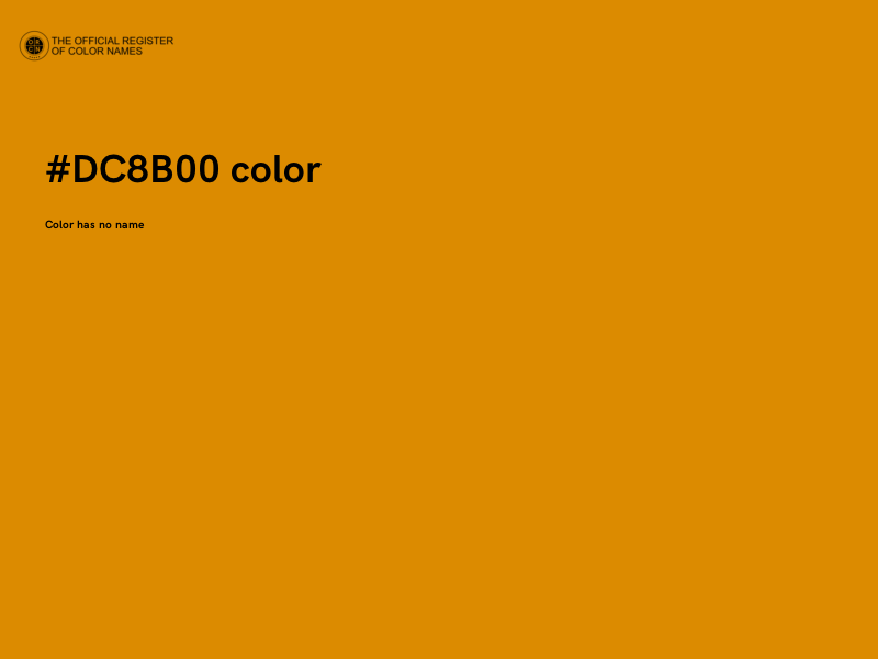 #DC8B00 color image