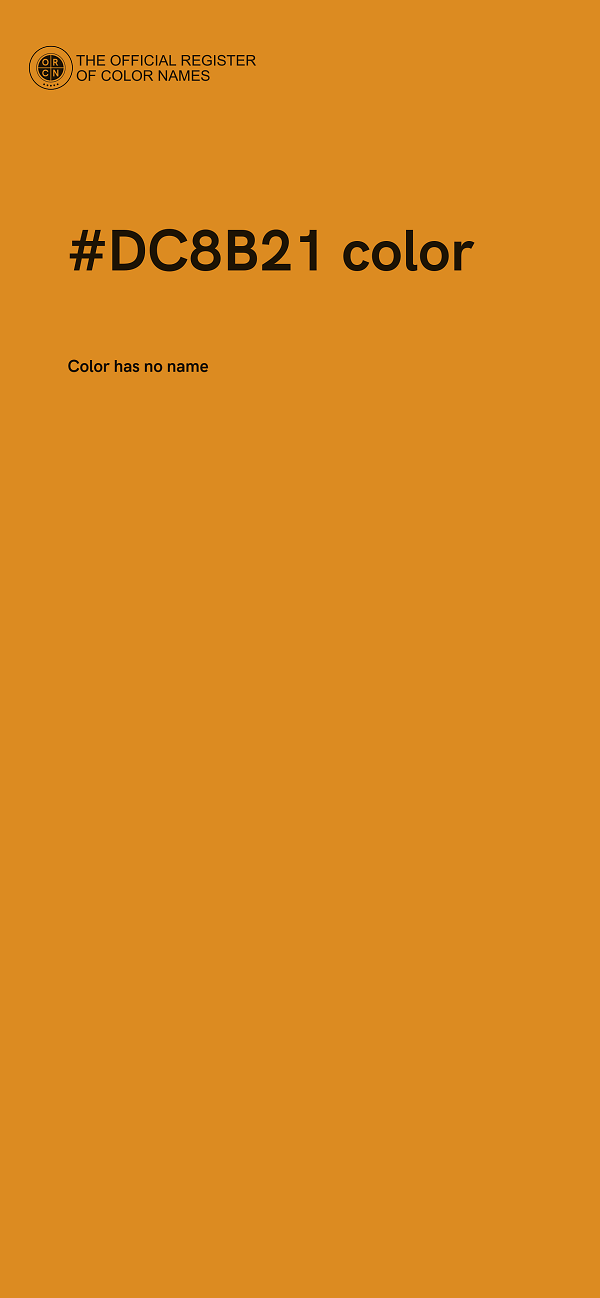 #DC8B21 color image