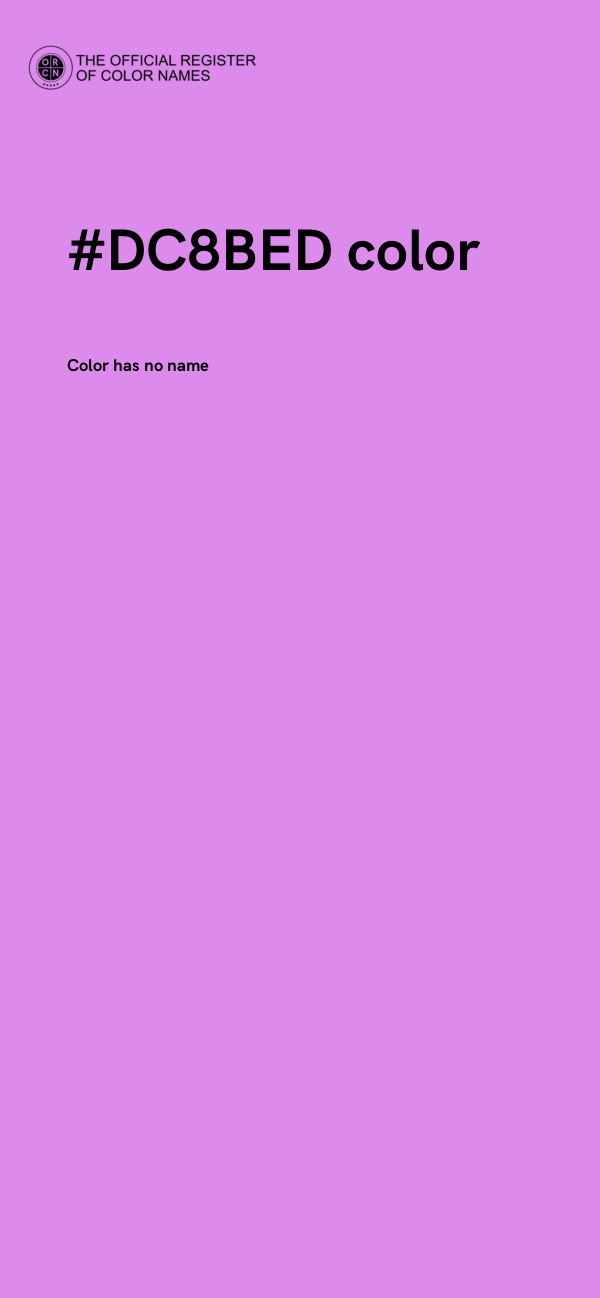 #DC8BED color image