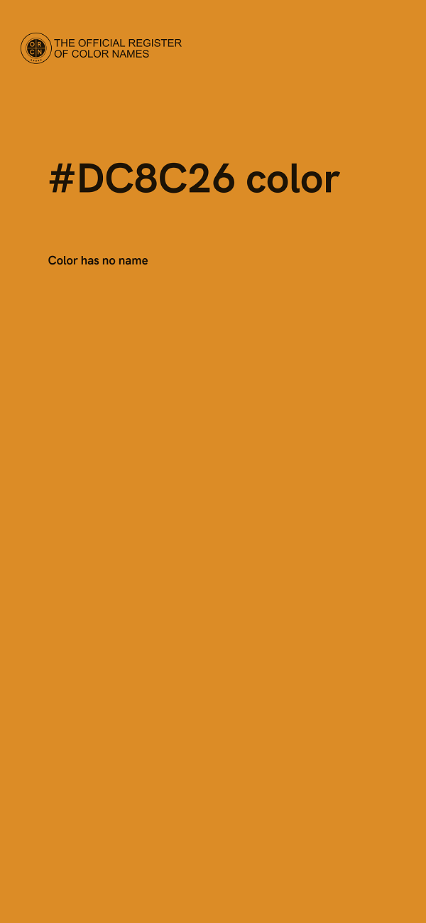 #DC8C26 color image