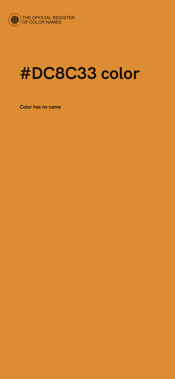 #DC8C33 color image