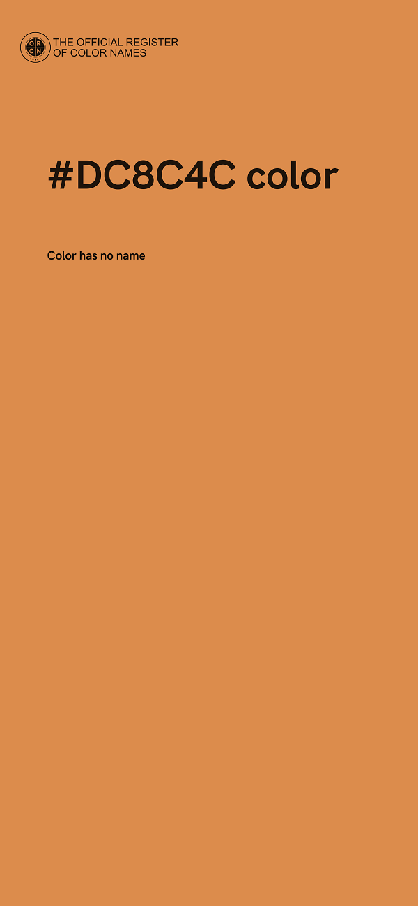 #DC8C4C color image