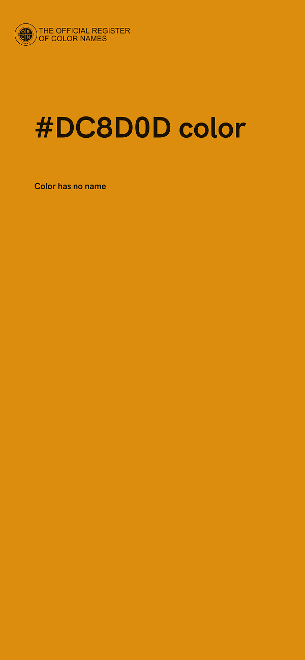 #DC8D0D color image