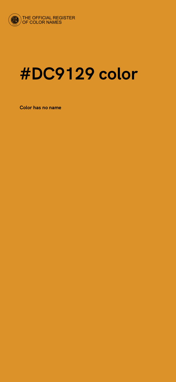 #DC9129 color image