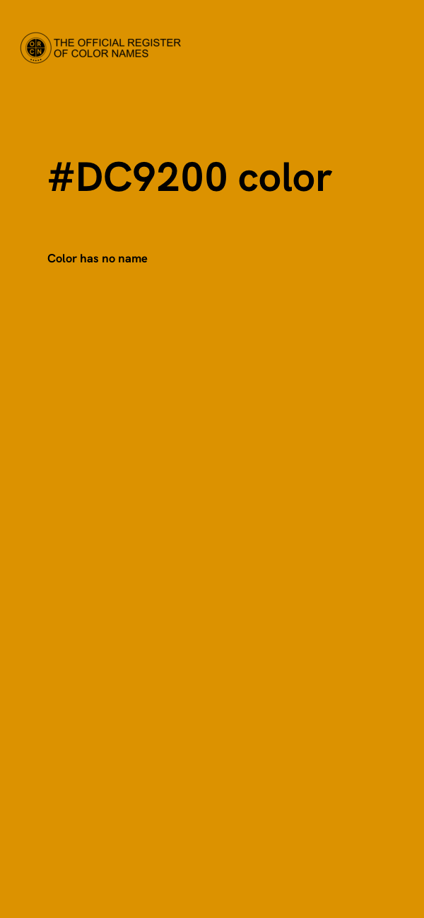 #DC9200 color image