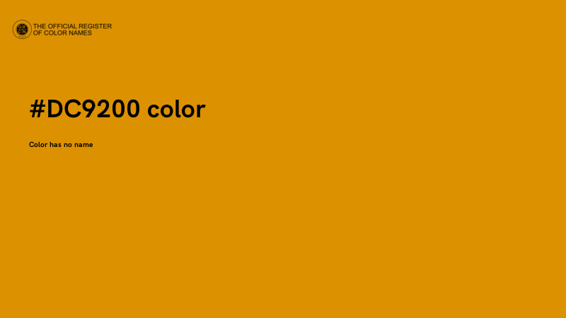 #DC9200 color image