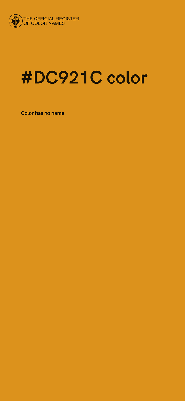 #DC921C color image