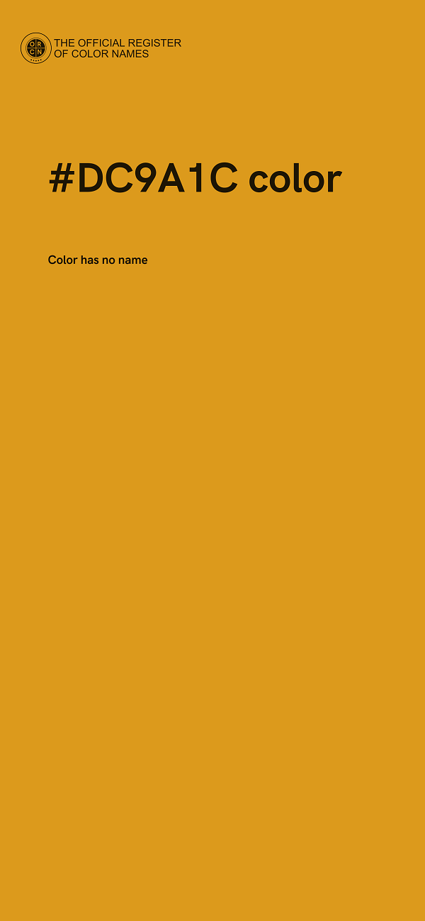 #DC9A1C color image
