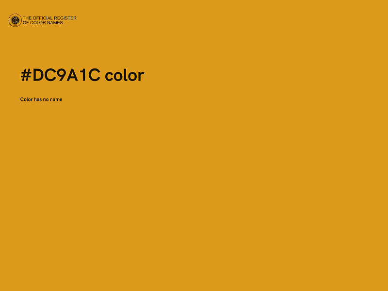 #DC9A1C color image