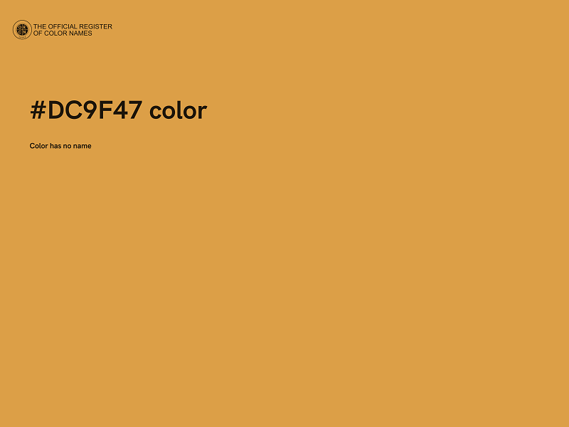 #DC9F47 color image