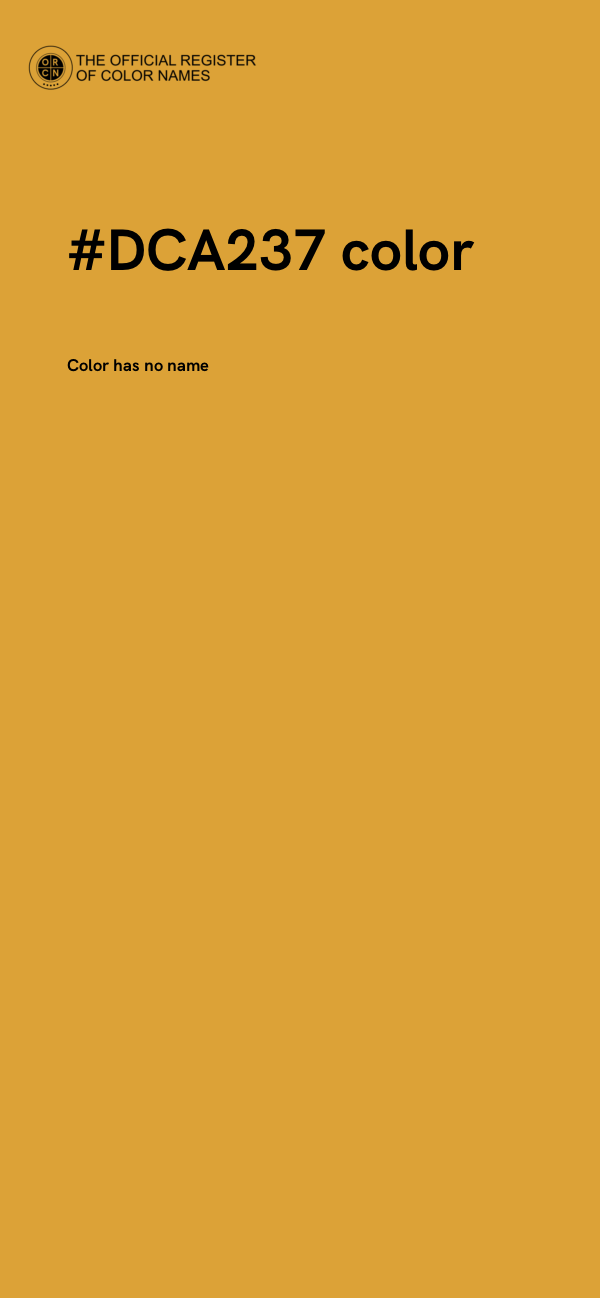 #DCA237 color image