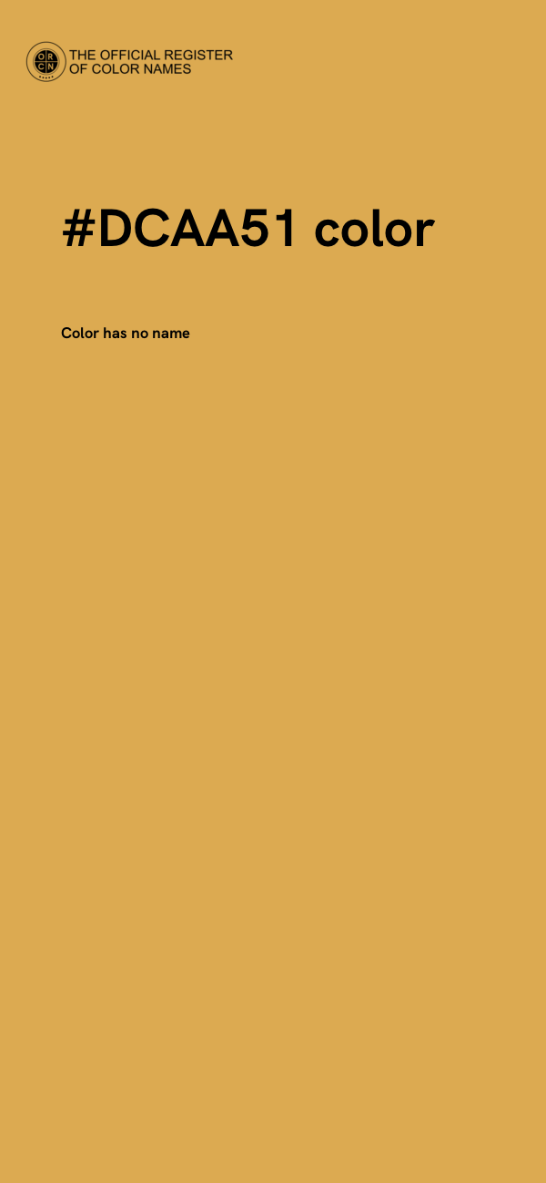 #DCAA51 color image