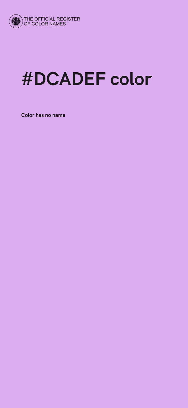 #DCADEF color image