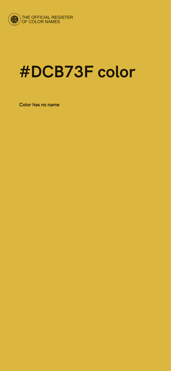 #DCB73F color image