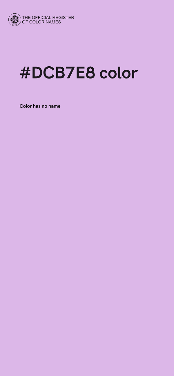#DCB7E8 color image