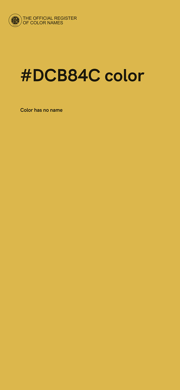 #DCB84C color image