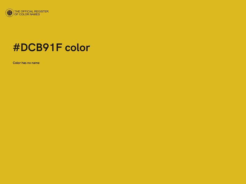 #DCB91F color image