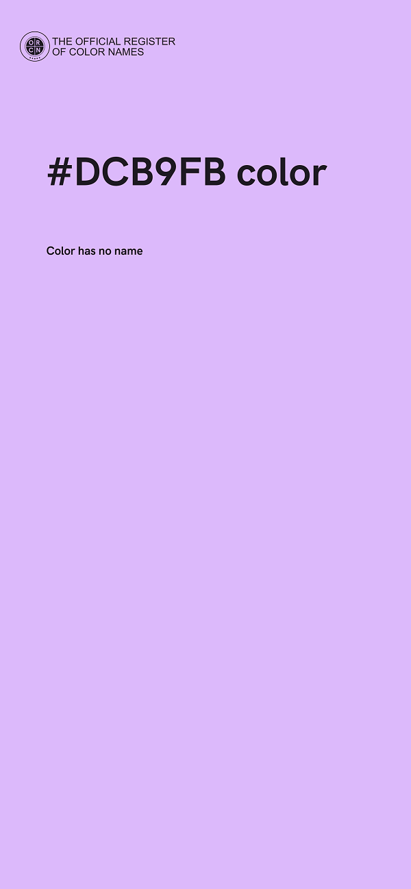 #DCB9FB color image
