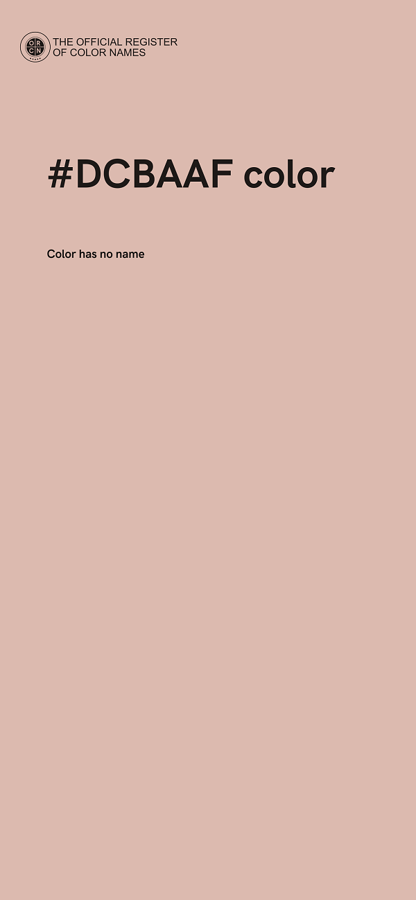 #DCBAAF color image