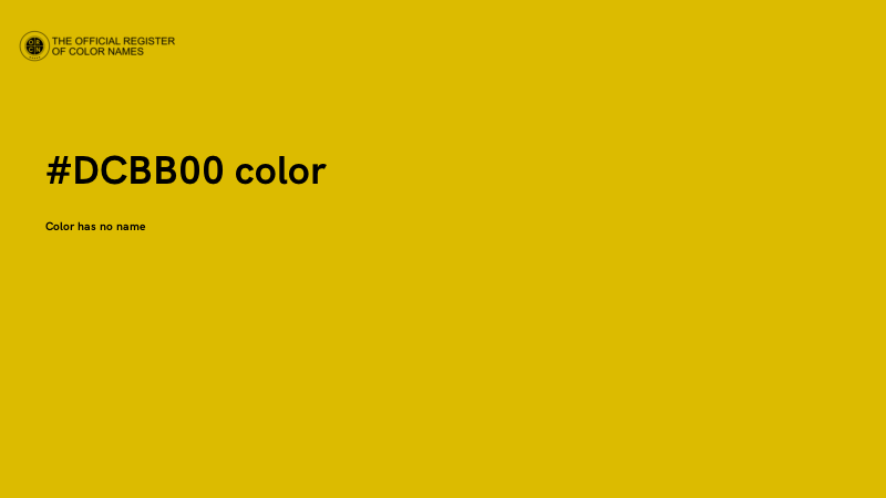 #DCBB00 color image