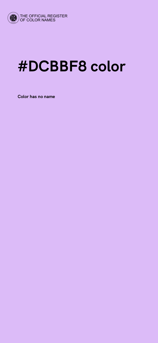 #DCBBF8 color image