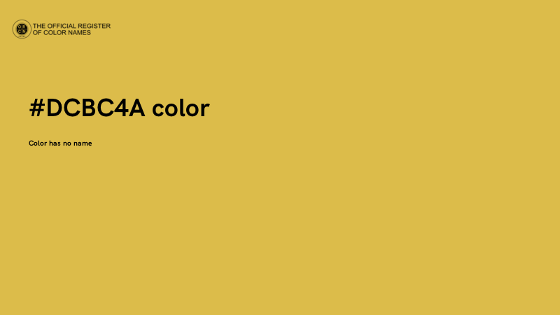 #DCBC4A color image