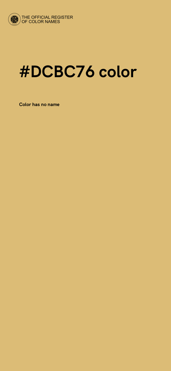 #DCBC76 color image