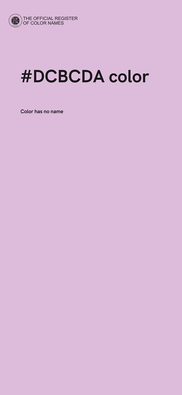 #DCBCDA color image