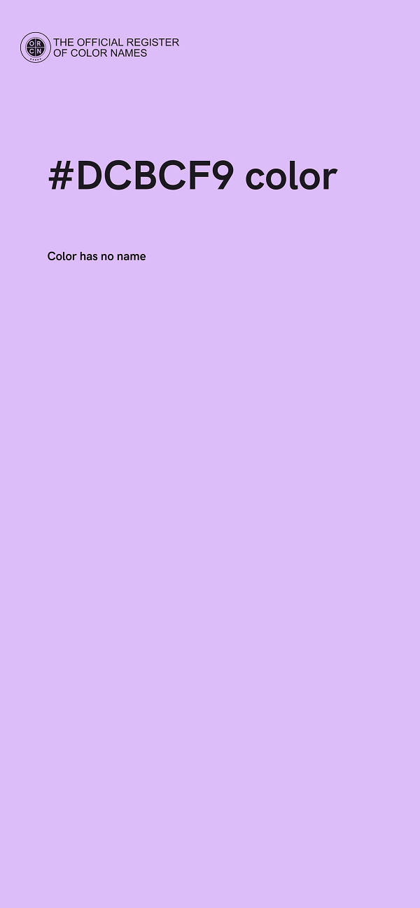 #DCBCF9 color image