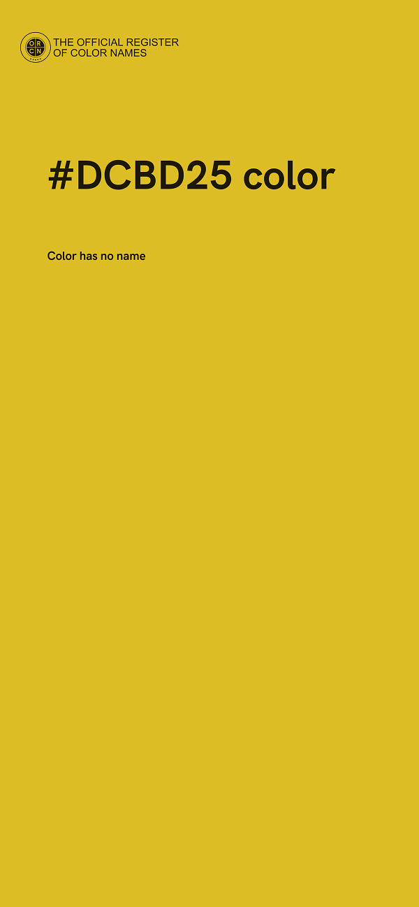 #DCBD25 color image