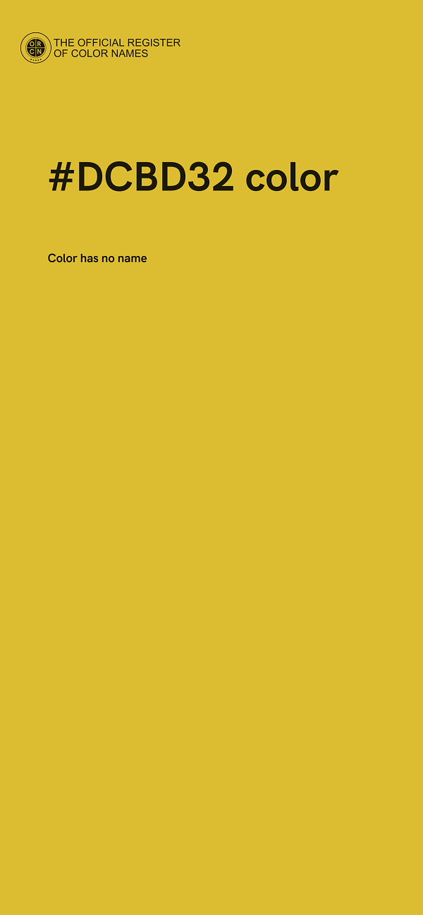 #DCBD32 color image
