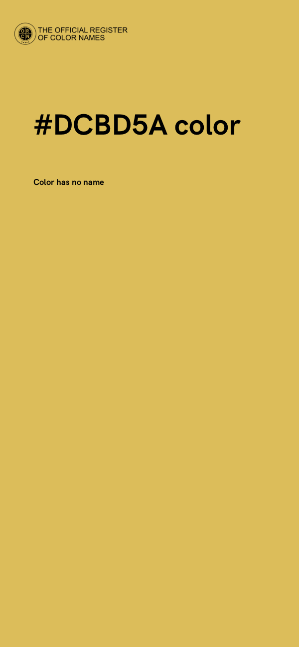 #DCBD5A color image
