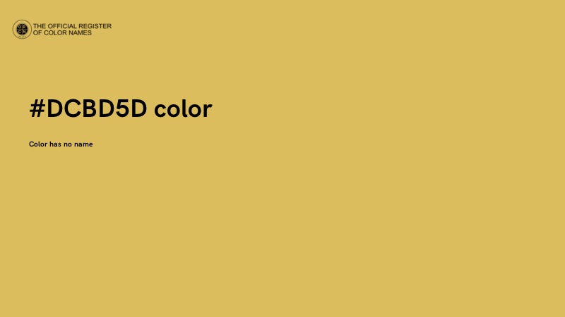 #DCBD5D color image