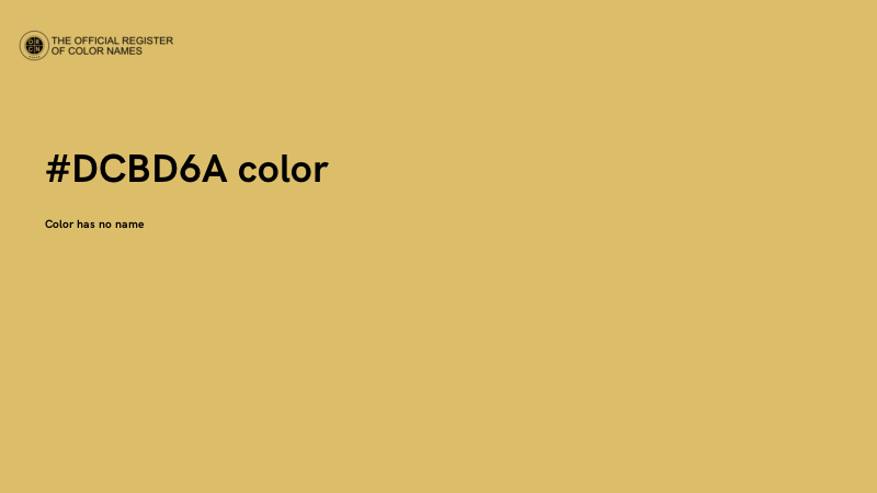 #DCBD6A color image