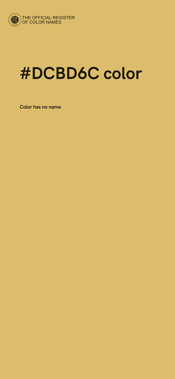 #DCBD6C color image